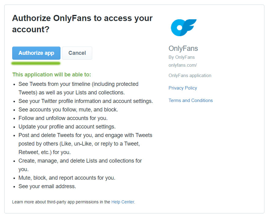 Twitter Authorization